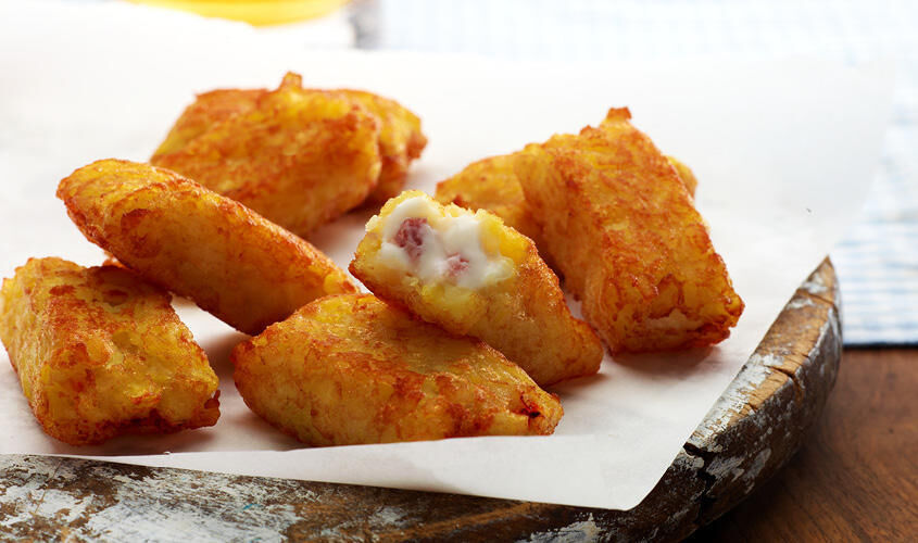 Purè e specialità di patate - Tasche di patate con prosciutto e mozzarella