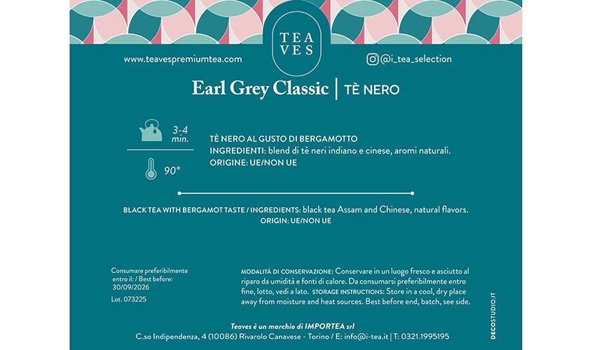 Tisane e infusi - Earl Grey Classic T&egrave; Nero