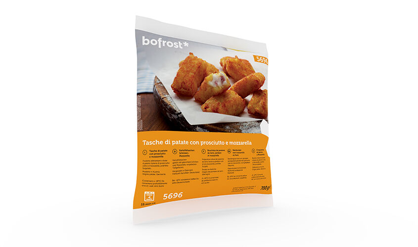 Pur&egrave; e specialit&agrave; di patate - Tasche di patate con prosciutto e mozzarella