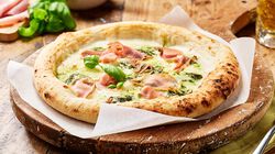 Pizze - Pizza "Bistrot 25" Bianca con Prosciutto Cotto e Salsa al Basilico