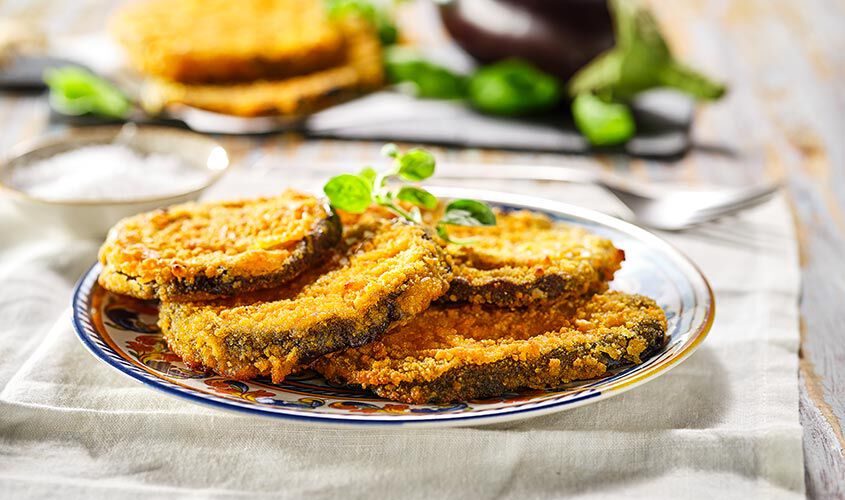 Verdure grigliate e specialità - Melanzane Impanate