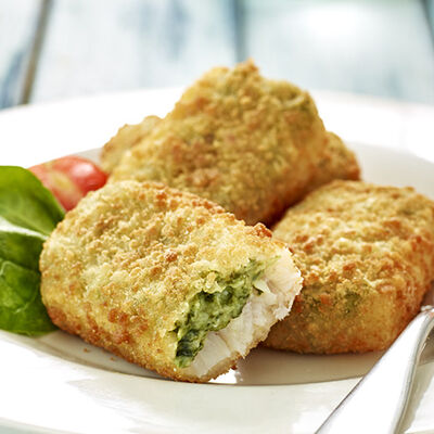 Pesce Panato - TASCHE DI MERLUZZO D'ALASKA AGLI SPINACI