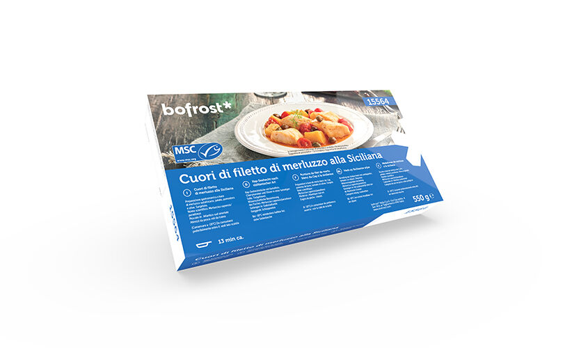 Specialità di pesce - Cuori di Filetto di Merluzzo alla Siciliana