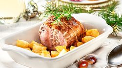 Arrosti e involtini - Arrosto di Tacchino con Castagne, Radicchio e Provola