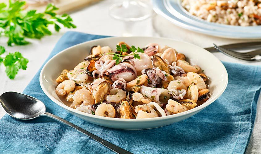 Pesce e crostacei al naturale - Preparato di Mare per Risotti e Spaghetti