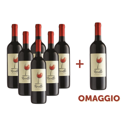 Vini in offerta - Offerta 6 bottiglie di Vino Novello + 1 in omaggio
