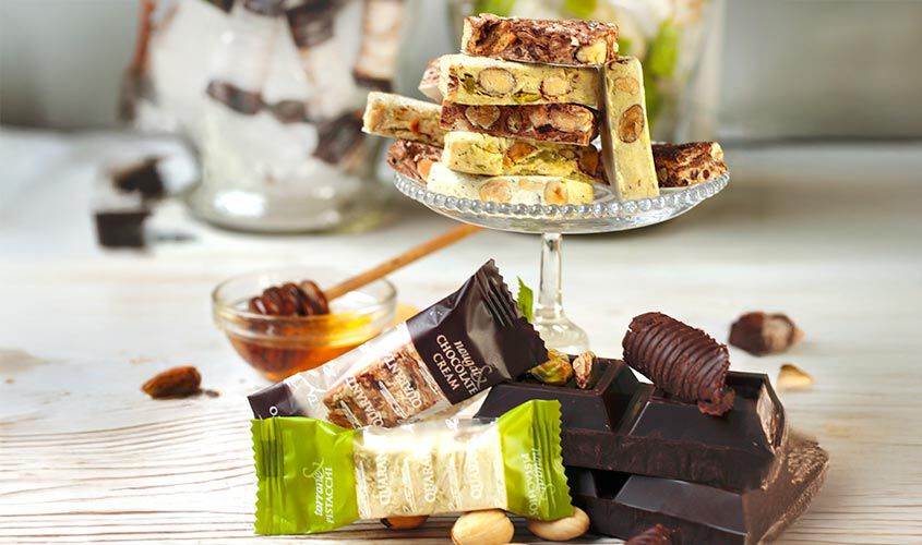 Biscotti e cioccolatini - Torroncini Cioccolato Fondente e Pistacchio