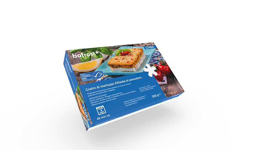 Specialità di pesce - Gratin di merluzzo d'Alaska al pomodoro