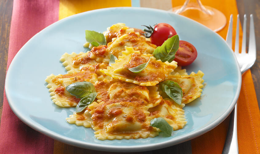Gnocchi e paste ripiene - Ravioli al Pomodoro e Basilico