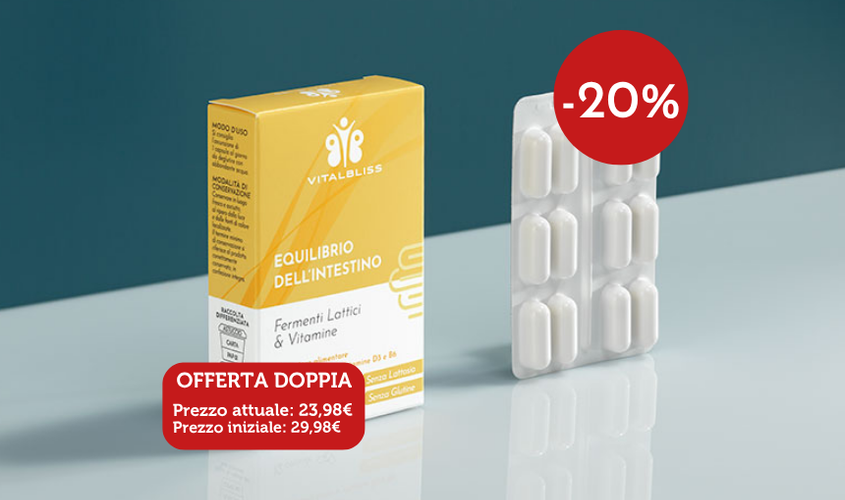 Equilibrio dell'intestino e Digestione - Fermenti Lattici & Vitamine