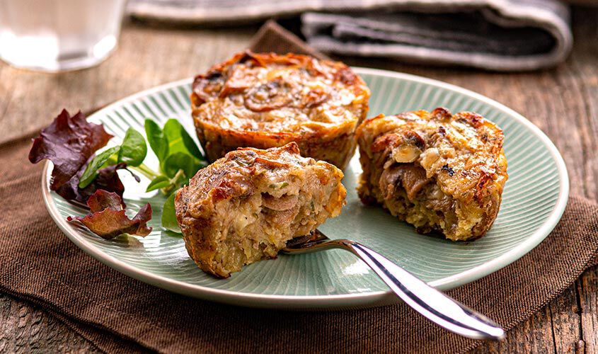 Verdure grigliate e specialit&agrave; - Cestini di Champignon e Porcini Ripieni