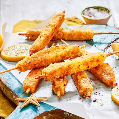 Pesce Panato - Arrosticini panati di merluzzo d'Alaska