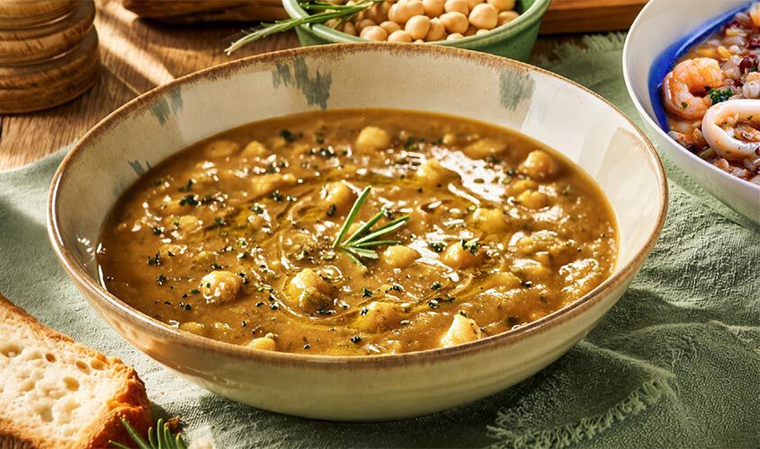 Minestroni zuppe e vellutate  - Vellutata di Ceci e Cavolo Nero
