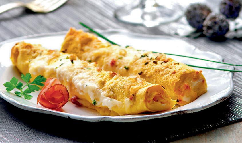 Primi piatti da forno - CANNELLONI DI CRESPELLE SPECK E BRIE