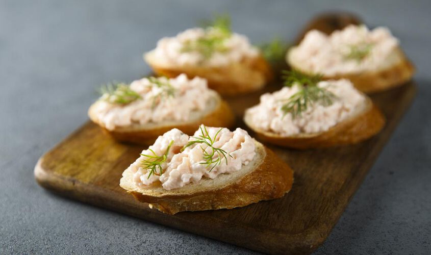 Tartine al burro di gamberetti Bofrost